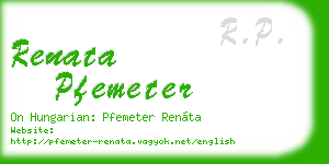 renata pfemeter business card