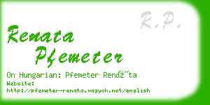 renata pfemeter business card